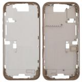CENTRAL HOUSING A FOR APPLE IPHONE 16 PRO 6.3 DESERT TITANIUM OEM (WITHOUT CAMERA BUTTON + CABLE)