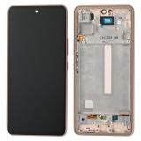 TOUCH DIGITIZER + DISPLAY LCD COMPLETE + FRAME FOR SAMSUNG GALAXY A53 5G A536B PEACH ORIGINAL (SERVICE PACK)