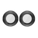 SET OF 2 PCS GLASS LENS REPLACEMENT AND REAR CAMERA LENS AND BEZEL FOR APPLE IPHONE 12 MINI 5.4 / 12 6.1 BLACK