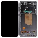 TOUCH DIGITIZER + DISPLAY AMOLED COMPLETE + FRAME FOR SAMSUNG GALAXY S23 FE 5G S711B BLACK ORIGINAL (SERVICE PACK)