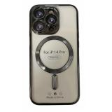 PHONE CASE ELECTROPLASTY + LENS PROTECTION + MAGNETIC FOR APPLE IPHONE 14 PRO BLACK