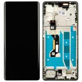 DISPLAY AMOLED + TOUCH DIGITIZER COMPLETE + FRAME FOR MOTOROLA MOTO G85 5G (XT2427-3) BLACK ORIGINAL (SERVICE PACK 5D68C24854)