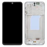 TOUCH DIGITIZER + DISPLAY AMOLED COMPLETE WITH FRAME FOR SAMSUNG GALAXY A26 5G A266B WHITE ORIGINAL (SERVICE PACK)