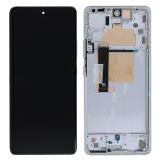 DISPLAY AMOLED + TOUCH DIGITIZER COMPLETE WITHOUT FRAME FOR MOTOROLA EDGE 30 FUSION (XT2243) AURORA WHITE ORIGINAL (SERVICE PACK 5D68C21189)