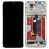 TOUCH DIGITIZER + DISPLAY OLED COMPLETE + FRAME FOR HONOR 200 5G (ELI-NX9 ELI-AN00) MOONLIGHT WHITE ORIGINAL