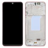 TOUCH DIGITIZER + DISPLAY AMOLED COMPLETE WITH FRAME FOR SAMSUNG GALAXY A26 5G A266B PEACH PINK ORIGINAL (SERVICE PACK)