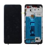DISPLAY LCD + TOUCH DIGITIZER DISPLAY COMPLETE + FRAME FOR MOTOROLA MOTO E32s (XT2229) BLACK ORIGINAL (SERVICE PACK 5D68C20795)