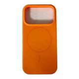 PHONE CASE LIQUID SILICONE + MAGNETIC FOR APPLE IPHONE 17 PRO ORANGE
