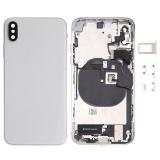 BACK HOUSING WITH PARTS FOR APPLE IPHONE XS 5.8 SILVER MATERIAL ORIGINAL