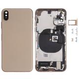 BACK HOUSING WITH PARTS FOR APPLE IPHONE XS 5.8 GOLD MATERIAL ORIGINAL