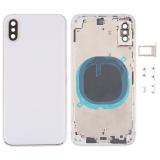 BACK HOUSING FOR APPLE IPHONE XS 5.8 SILVER / WHITE MATERIAL ORIGINAL