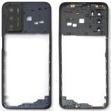 CENTRAL HOUSING B FOR OPPO A16 (CPH2269) / A16S (CPH2271) / A54S (CPH2273) CRYSTAL BLACK