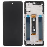 TOUCH DIGITIZER + DISPLAY LCD COMPLETE WITH FRAME FOR TCL 50 NXTPAPER 5G (T702D) BLACK ORIGINAL (BRIGHT COVER)
