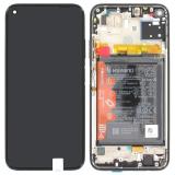DISPLAY LCD + TOUCH DIGITIZER DISPLAY COMPLETE + FRAME + BATTERY FOR HUAWEI P40 LITE (JNY-L21A JNY-LX1) BLACK ORIGINAL