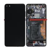 DISPLAY LCD + TOUCH DIGITIZER DISPLAY COMPLETE + FRAME FOR HUAWEI P40 ANA-NX9 ANA-LX4 BLACK ORIGINAL NEW