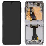TOUCH DIGITIZER + DISPLAY AMOLED COMPLETE + FRAME FOR SAMSUNG GALAXY Z FLIP 6 5G F741B SILVER ORIGINAL (SERVICE PACK)