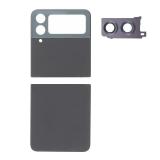 SET OF 2 PCS BACK HOUSING FOR SAMSUNG GALAXY Z FLIP4 5G F721B GRAPHITE / BLACK