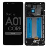 DISPLAY LCD + PANTALLA TACTIL DISPLAY COMPLETO + FRAME FOR SAMSUNG GALAXY A01 CORE A013 BLACK ORIGINAL (SERVICE PACK)