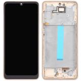 DISPLAY LCD + TOUCH DIGITIZER DISPLAY COMPLETE + FRAME FOR SAMSUNG GALAXY A33 5G A336B GOLD OEM OLED