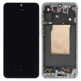 TOUCH DIGITIZER + DISPLAY AMOLED COMPLETE WITH FRAME FOR SAMSUNG GALAXY A57 5G A576B ICY BLUE SERVICE PACK SCREEN + FRAME (NOT ORIGINAL)