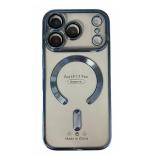 PHONE CASE ELECTROPLASTY + LENS PROTECTION + MAGNETIC FOR APPLE IPHONE 17 PRO BLUE