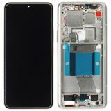 TOUCH DIGITIZER + DISPLAY AMOLED COMPLETE + FRAME FOR XIAOMI 14 ULTRA (24031PN0DC 24030PN60G) WHITE ORIGINAL (SERVICE PACK)