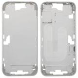 CENTRAL HOUSING A FOR APPLE IPHONE 16 PLUS 6.7 WHITE OEM (WITHOUT CAMERA BUTTON + CABLE)