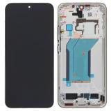 TOUCH DIGITIZER + DISPLAY OLED COMPLETE + FRAME FOR XIAOMI 14 (23127PN0CC 23127PN0CG) WHITE ORIGINAL (SERVICE PACK)