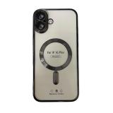 PHONE CASE ELECTROPLASTY + LENS PROTECTION + MAGNETIC FOR APPLE IPHONE 16 PLUS BLACK
