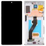 TOUCH DIGITIZER + DISPLAY AMOLED COMPLETE + FRAME FOR SAMSUNG GALAXY NOTE 10 PLUS N975F AURA WHITE ORIGINAL (SERVICE PACK) (ASSEMBLED)