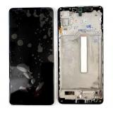 TOUCH DIGITIZER + DISPLAY LCD COMPLETE + FRAME FOR SAMSUNG GALAXY M53 M536B BLACK ORIGINAL (SERVICE PACK)