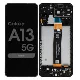 TOUCH DIGITIZER + DISPLAY AMOLED COMPLETE + FRAME FOR SAMSUNG GALAXY A13 5G A136U BLACK ORIGINALE (SERVICE PACK)