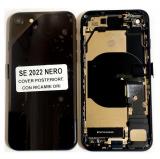 BACK HOUSING WITH PARTS FOR APPLE IPHONE SE 2022 4.7 BLACK MATERIAL ORIGINAL