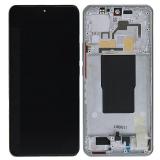 TOUCH DIGITIZER + DISPLAY OLED COMPLETE + FRAME FOR XIAOMI 12T (22071212AG) / 12T PRO (22081212UG) SILVER ORIGINAL (SERVICE PACK)