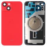 BACK HOUSING OF GLASS WITH HOLDER FOR APPLE IPHONE 14 6.1 RED