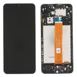 TOUCH DIGITIZER + DISPLAY LCD COMPLETE WITH FRAME FOR SAMSUNG GALAXY A12 A125F BLACK ORIGINAL (SERVICE PACK)