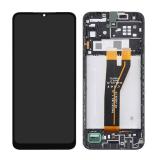 TOUCH DIGITIZER + DISPLAY LCD COMPLETE WITH FRAME FOR SAMSUNG GALAXY A14 A145F BLACK ORIGINAL (SERVICE PACK)