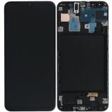 DISPLAY LCD + TOUCH DIGITIZER DISPLAY COMPLETE + FRAME FOR SAMSUNG GALAXY A30 A305F BLACK ORIGINAL