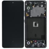 DISPLAY LCD + TOUCH DIGITIZER DISPLAY COMPLETE + FRAME FOR SAMSUNG GALAXY A51 5G A516B PRISM CUBE BLACK ORIGINAL