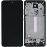 DISPLAY LCD + TOUCH DIGITIZER DISPLAY COMPLETE + FRAME FOR SAMSUNG GALAXY A52 A525F / A52 5G A526B AWESOME BLACK ORIGINAL (SERVICE PACK)