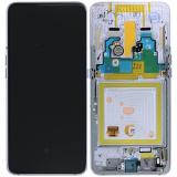 DISPLAY LCD + TOUCH DIGITIZER DISPLAY COMPLETE + FRAME FOR SAMSUNG GALAXY A80 A805F GHOST WHITE ORIGINAL