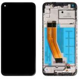 DISPLAY LCD + TOUCH DIGITIZER DISPLAY COMPLETE + FRAME FOR SAMSUNG GALAXY M11 M115F BLACK ORIGINAL