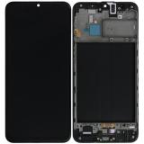 TOUCH DIGITIZER + DISPLAY LCD COMPLETE + FRAME FOR SAMSUNG GALAXY M30 M305F BLACK ORIGINAL