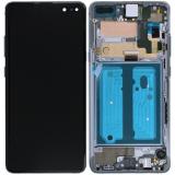 TOUCH DIGITIZER + DISPLAY LCD COMPLETE + FRAME FOR SAMSUNG GALAXY S10 5G G977B MAJESTIC BLACK (SERVICE PACK)