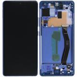 TOUCH DIGITIZER + DISPLAY LCD COMPLETE + FRAME FOR SAMSUNG GALAXY S10 LITE G770F PRISM BLUE ORIGINAL