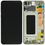 TOUCH DIGITIZER + DISPLAY LCD COMPLETE + FRAME FOR SAMSUNG GALAXY S10E G970F CANARY YELLOW ORIGINAL (SERVICE PACK)