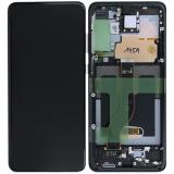 TOUCH DIGITIZER + DISPLAY LCD COMPLETE + FRAME FOR SAMSUNG GALAXY S20 PLUS S20+ G985F G986F COSMIC BLACK ORIGINAL