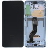 TOUCH DIGITIZER + DISPLAY LCD COMPLETE + FRAME FOR SAMSUNG GALAXY S20 PLUS S20+ G985F G986F CLOUD BLUE ORIGINAL