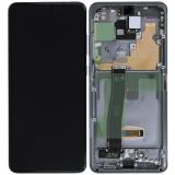 TOUCH DIGITIZER + DISPLAY LCD COMPLETE + FRAME FOR SAMSUNG GALAXY S20 ULTRA 5G G988B COSMIC GREY ORIGINAL (SERVICE PACK)