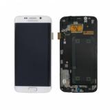 DISPLAY LCD + TOUCH DISPLAY COMPLETE + FRAME FOR SAMSUNG GALAXY S6 EDGE G925F WHITE ORIGINAL(SERVICE PACK)